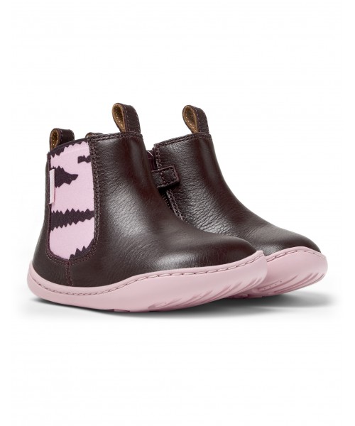 Camper - Peu Cami Tws K900348-009 Burgundy Leather Camper - Peu Cami Tws K900348-009 Burgundy Leather