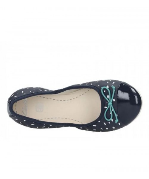 CLARKS - DANCE PUFF JNR NAVY MULTY LEATHER