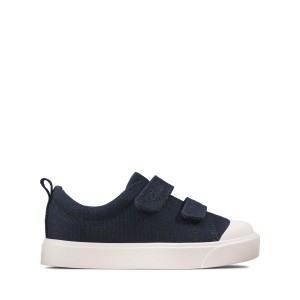 Clarks - City Bright Toddler Navy Canvas