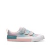 Clarks - Foxing Brill Kid Pastel Textile