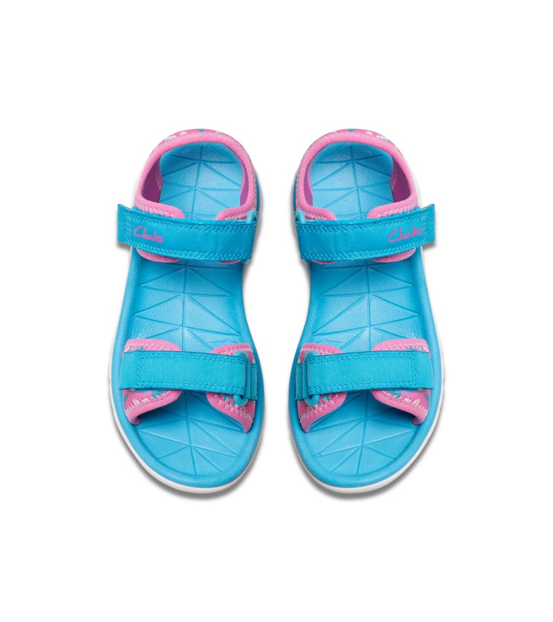 Clarks - Surfing Tide Kid Hot Pink Textile