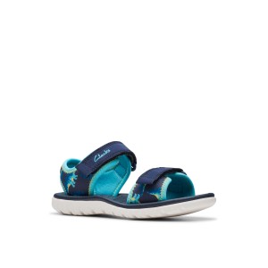 Clarks - Surfing Tide Kid Navy Textile