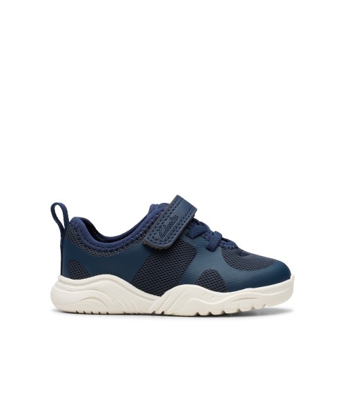 Clarks - Feather Ath Toddler Navy Textile Clarks - Feather Ath Toddler Navy Textile