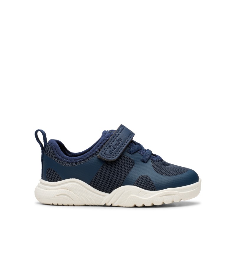 Clarks - Feather Ath Toddler Navy Textile