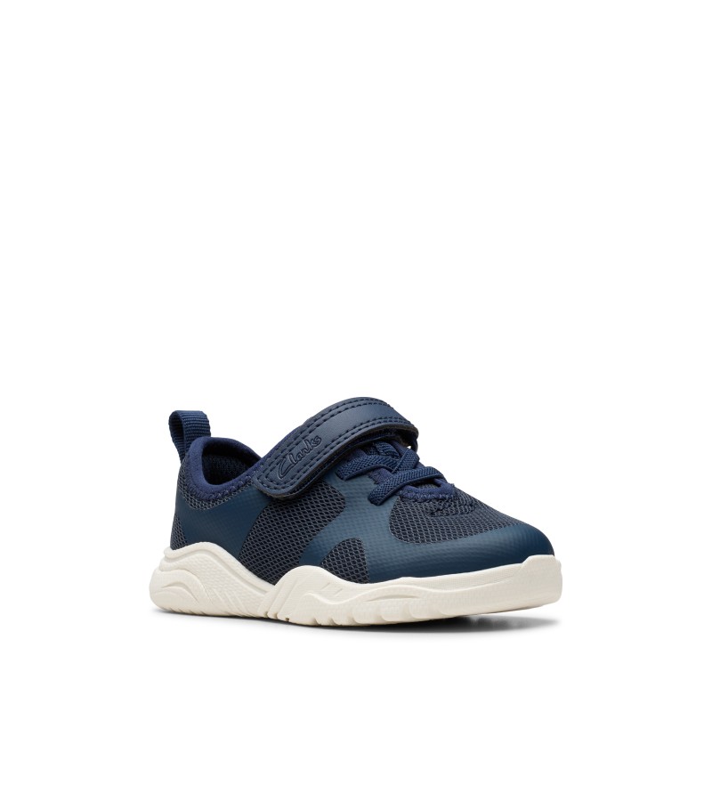 Clarks - Feather Ath Toddler Navy Textile