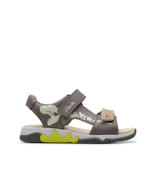 Clarks - Spiney Tail Kid Grey Leather Clarks - Spiney Tail Kid Grey Leather