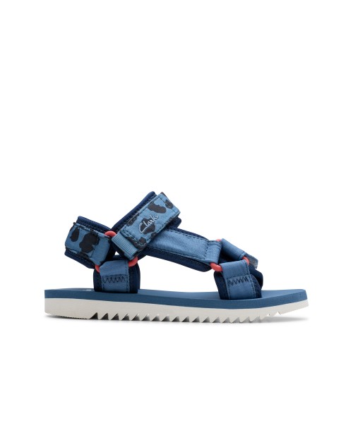 Clarks - Peak Web Kid Blue Print Textile Clarks - Peak Web Kid Blue Print Textile