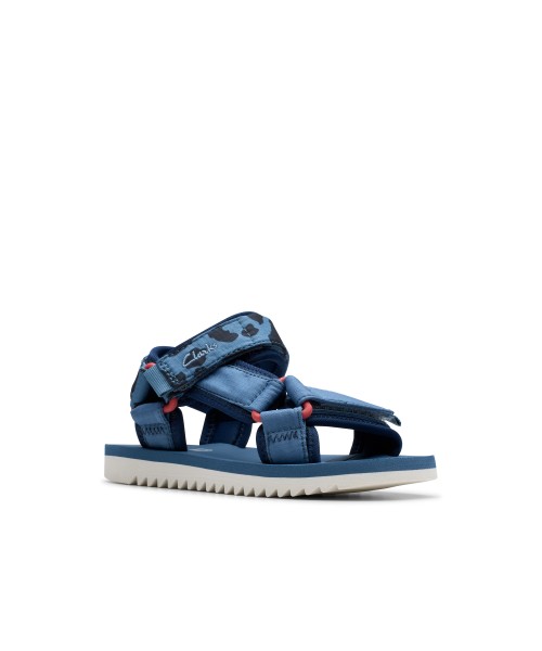 Clarks - Peak Web Kid Blue Print Textile Clarks - Peak Web Kid Blue Print Textile