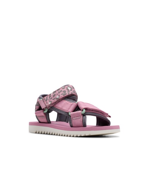 Clarks - Peak Web Kid Pink Print Textile