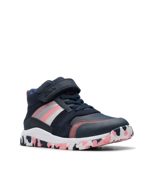 Clarks - Tidal2 Glow Kid Navy Multi Leather