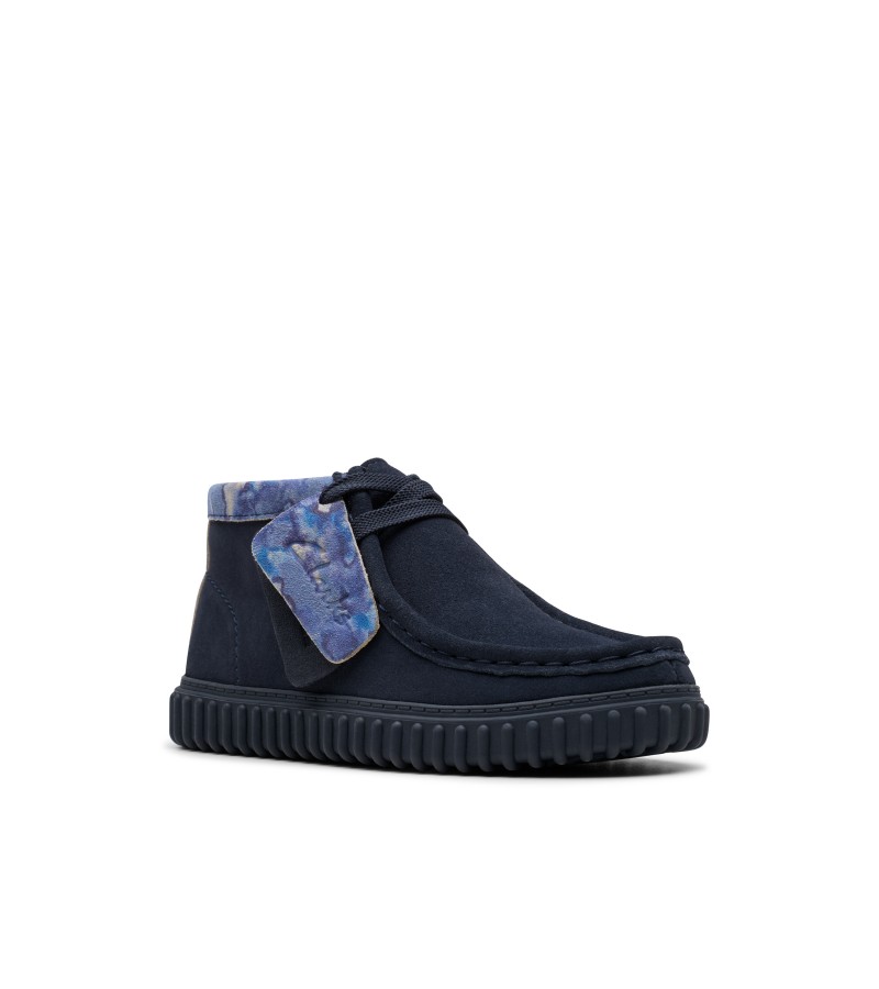 Clarks - Tor Hill Kid Navy Camo Suede