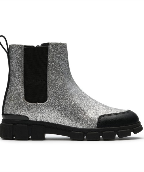 Clarks - Evyn Chelsea Kid Silver Patent