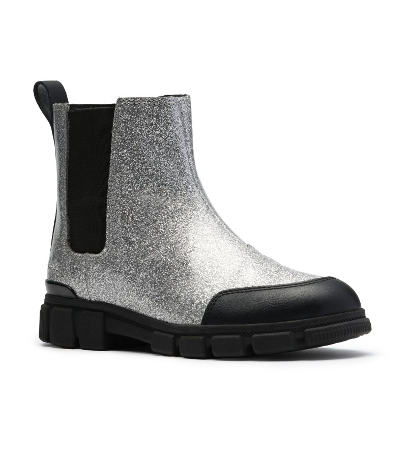 Clarks - Evyn Chelsea Kid Silver Patent