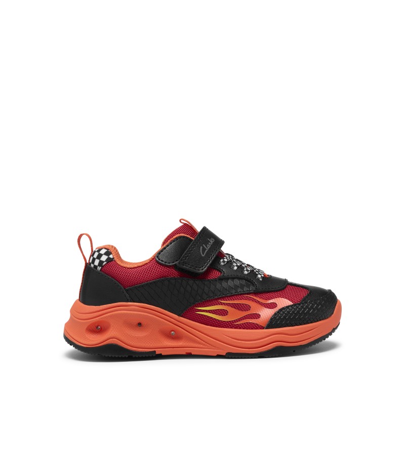 Clarks - Gleam Go Kid Black/Red