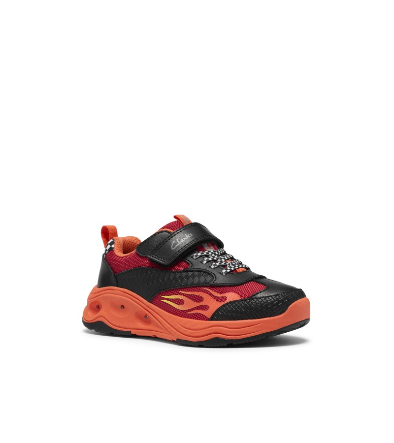 Clarks - Gleam Go Kid Black/Red