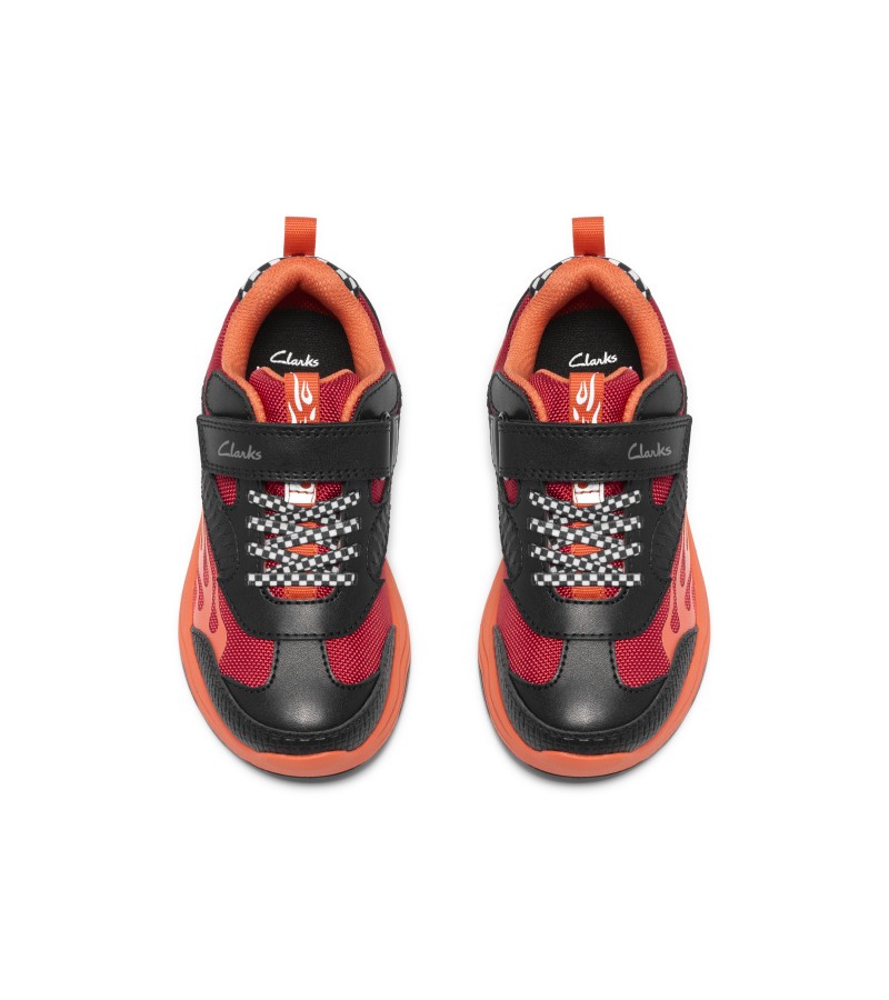 Clarks - Gleam Go Kid Black/Red