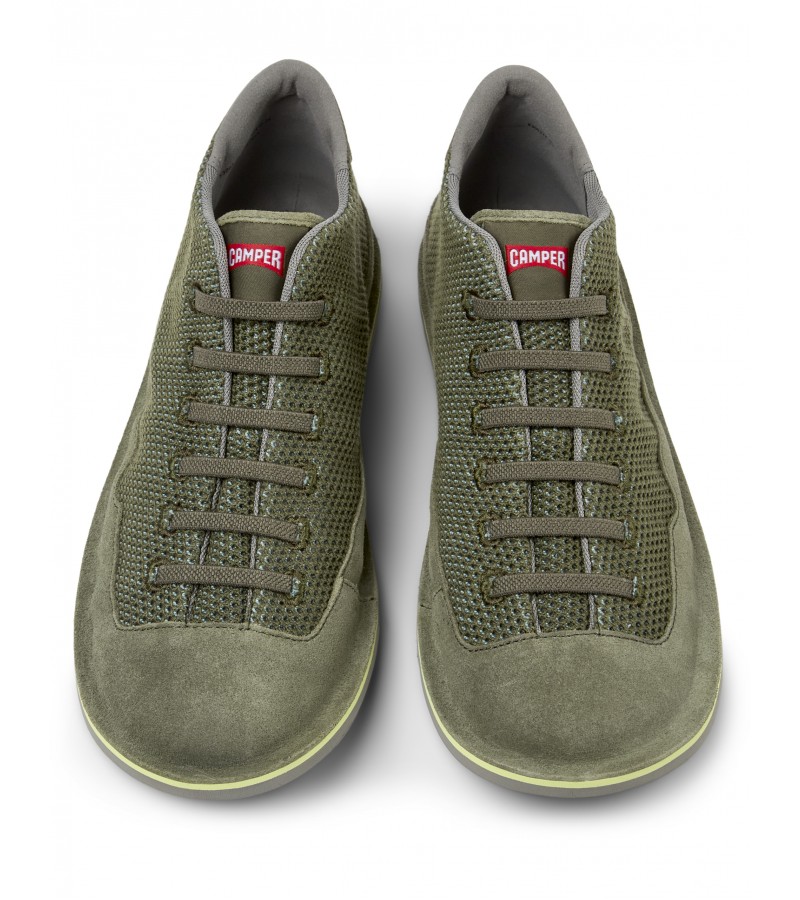 Camper - Beetle K300327-016 Green Textile/Nubuck