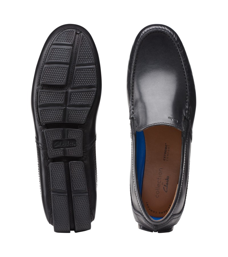 Clarks - Markman Plain Black Leather