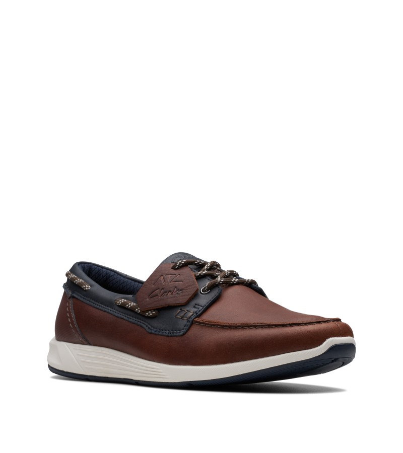 Clarks - ATL Sail Go Navy/Tan Leather