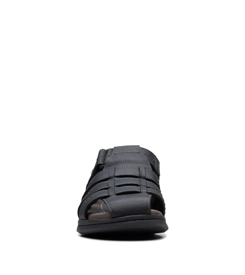 Clarks - Walkford Fish Black Tumbled Leather