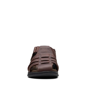 Clarks - Walkford Fish Brown Tumbled Leather