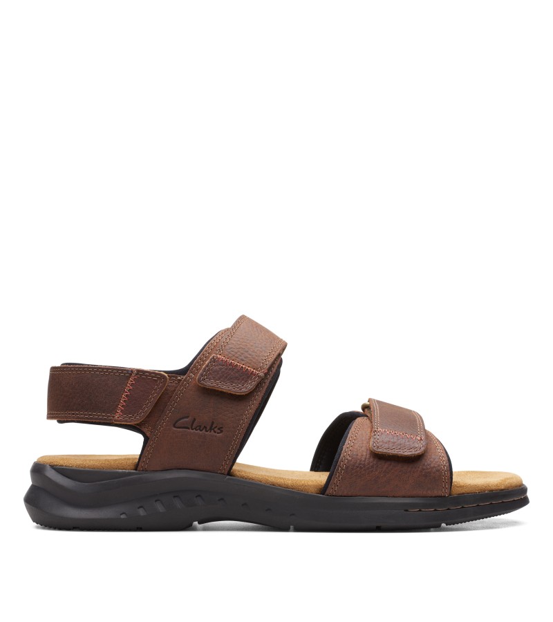 Clarks - Hapsford Creek Brown Tumbled Leather