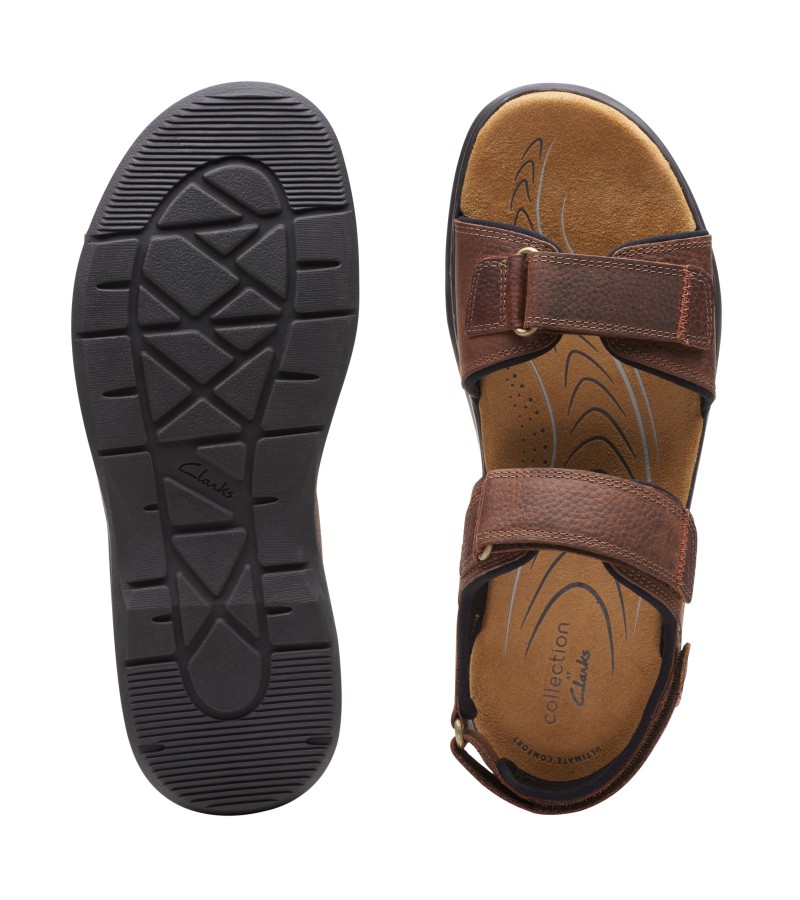 Clarks - Hapsford Creek Brown Tumbled Leather