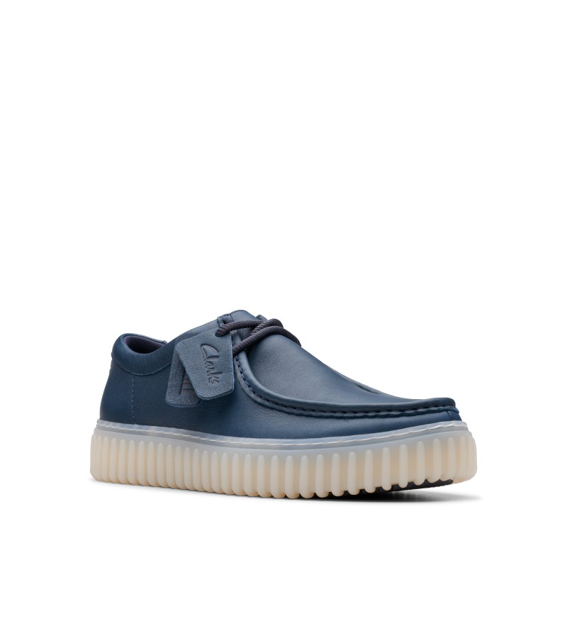 Clarks - Torhill Lo Navy Leather