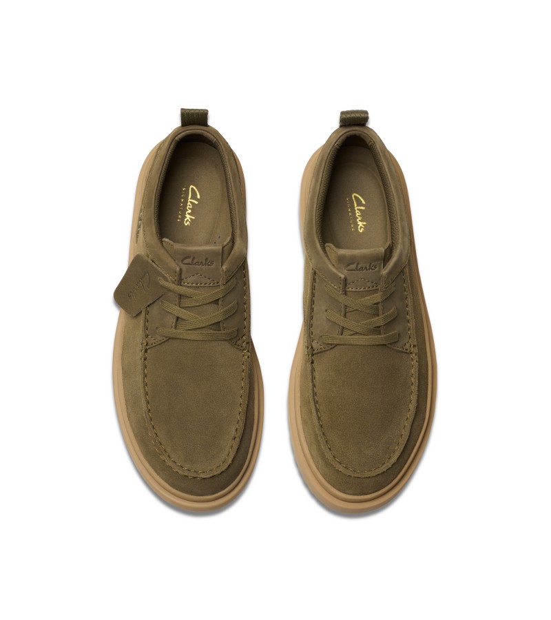 Clarks - Polden Moc Olive Suede