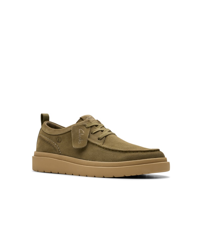 Clarks - Polden Moc Olive Suede