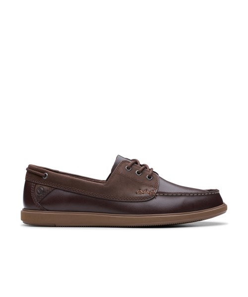 Clarks - Bratton Boat Dark Brown Leather Clarks - Bratton Boat Dark Brown Leather