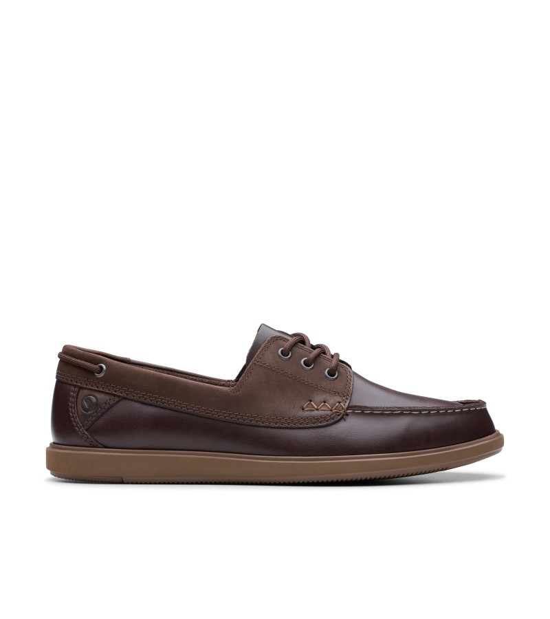 Clarks - Bratton Boat Dark Brown Leather