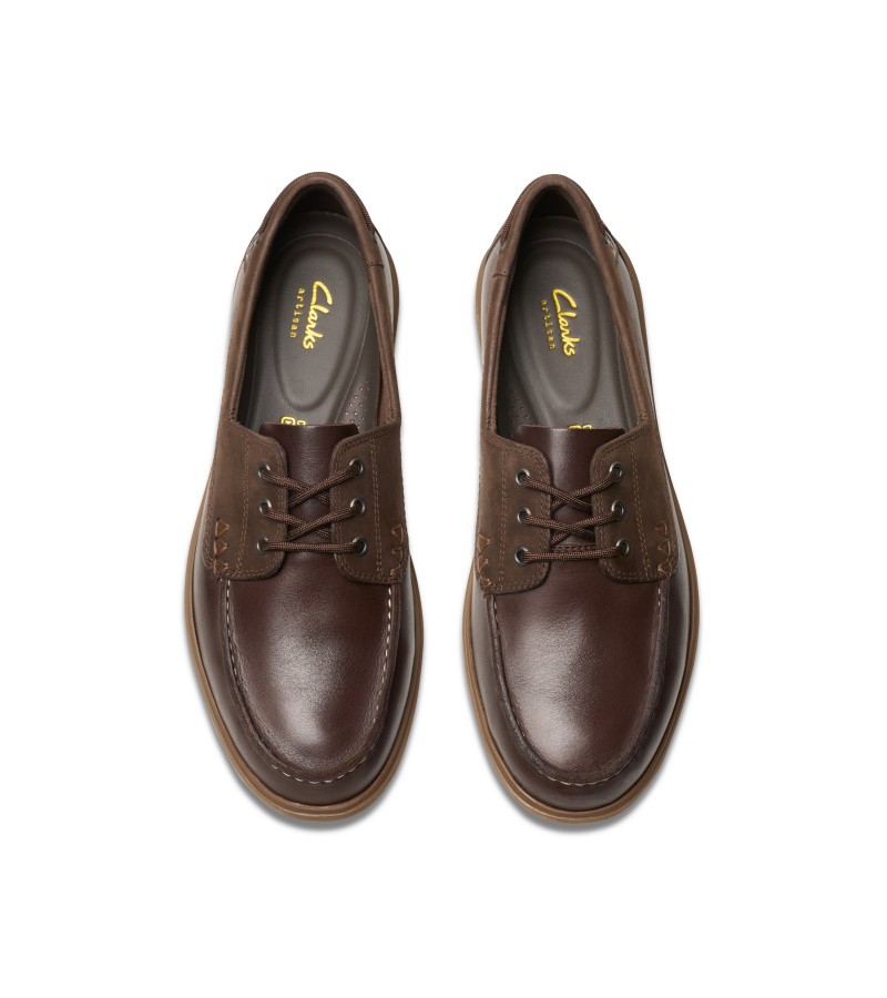 Clarks - Bratton Boat Dark Brown Leather