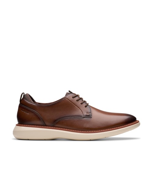 Clarks - Brantin Plain Dark Tan Leather