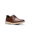 Clarks - Brantin Plain Dark Tan Leather