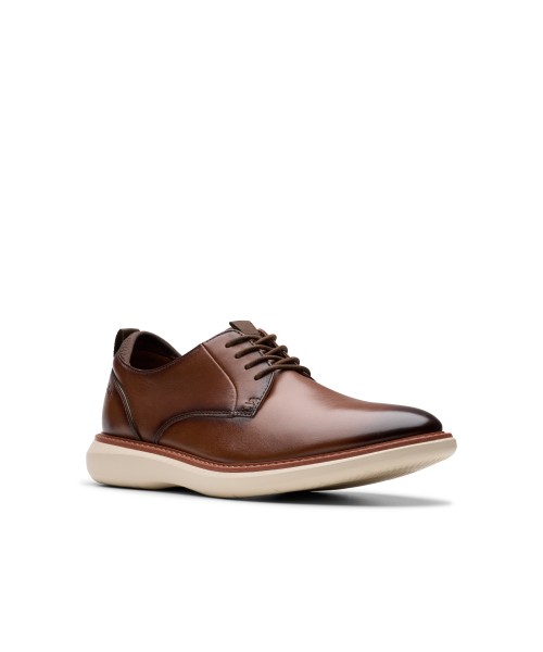 Clarks - Brantin Plain Dark Tan Leather