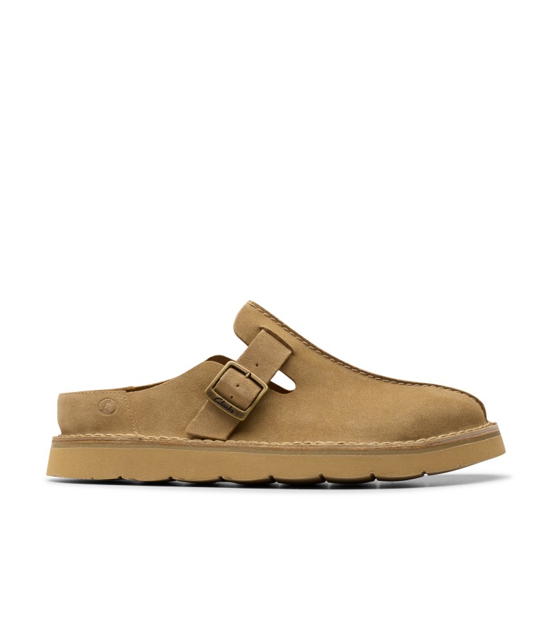 Clarks - Solsbury Mule Dark Sand Suede