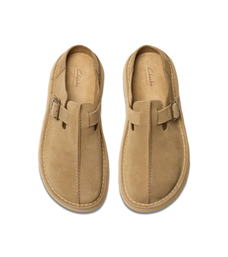 Clarks - Solsbury Mule Dark Sand Suede