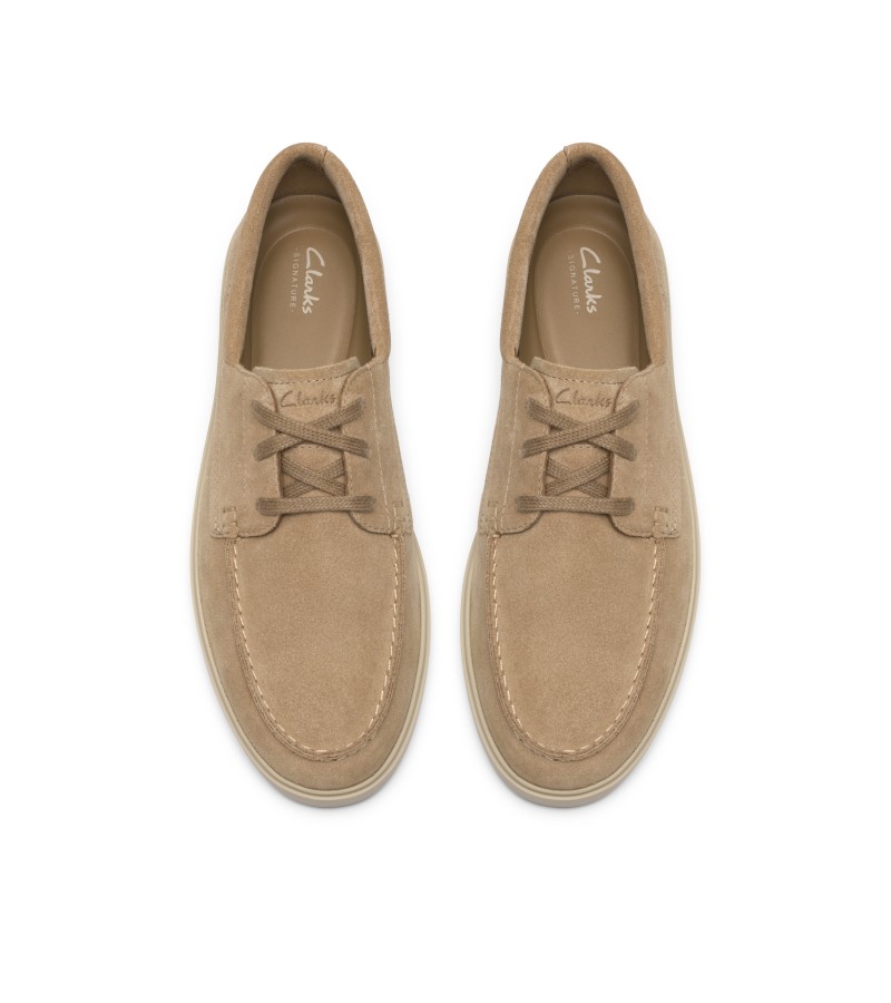 Clarks - Lockford Boat Dark Sand Suede