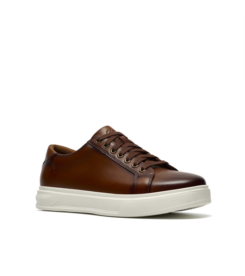 Clarks - Goswell Tie Tan Leather