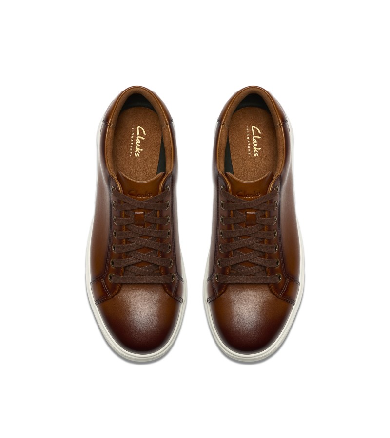 Clarks - Goswell Tie Tan Leather