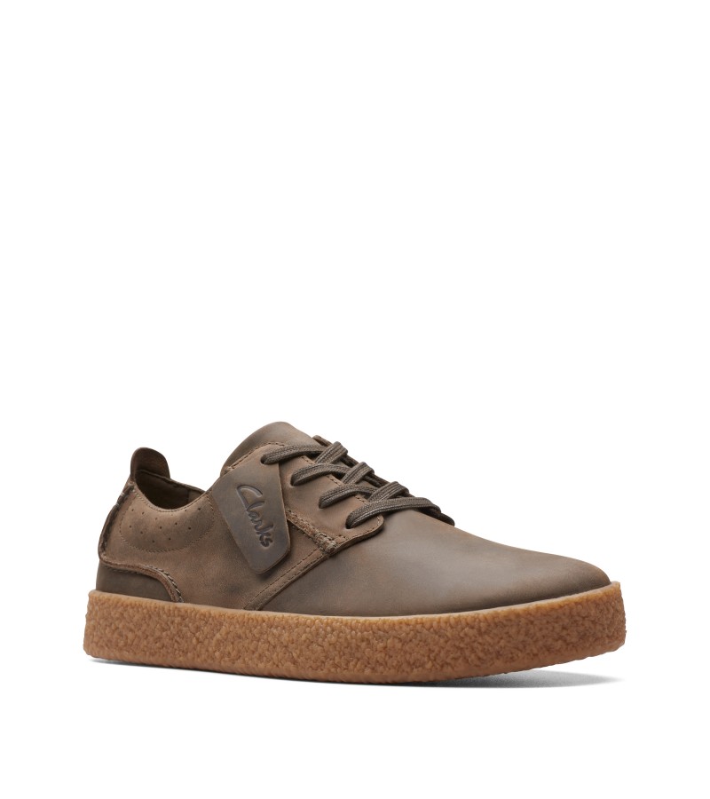 Clarks - Streethill Lace Dark Olive Leather