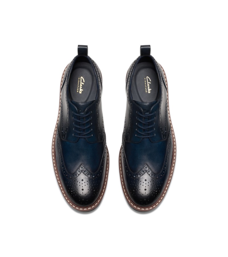 Clarks - Aldwin Limit Navy Leather