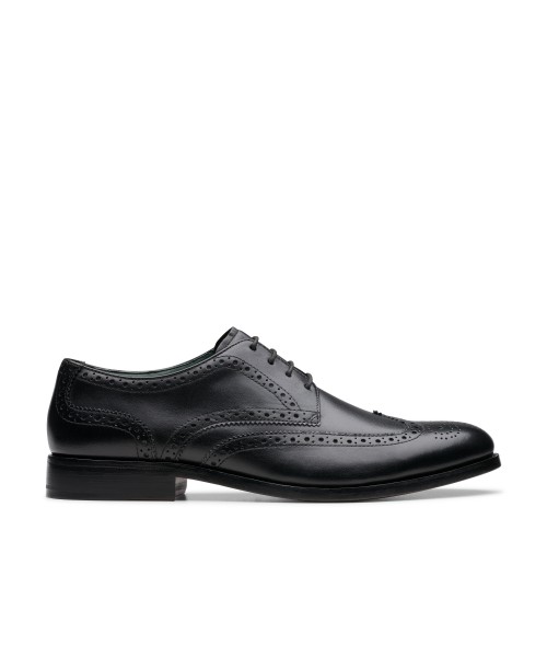 Clarks - Craft James Tip Black Leather Clarks - Craft James Tip Black Leather