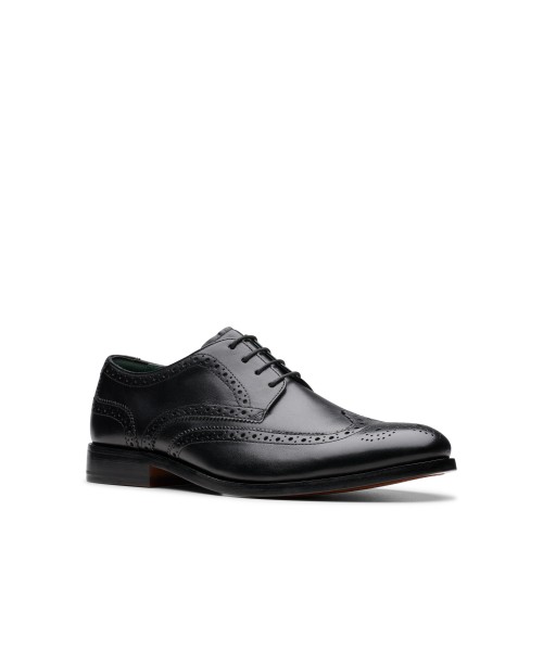 Clarks - Craft James Tip Black Leather Clarks - Craft James Tip Black Leather