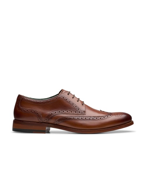 Clarks - Craft James Tip Mid Tan Leather Clarks - Craft James Tip Mid Tan Leather