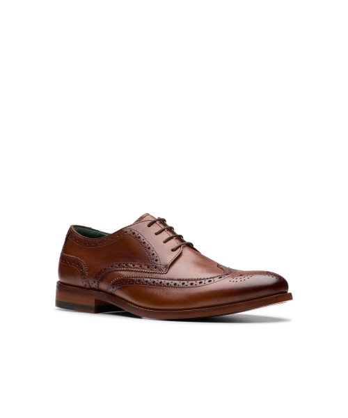 Clarks - Craft James Tip Mid Tan Leather Clarks - Craft James Tip Mid Tan Leather