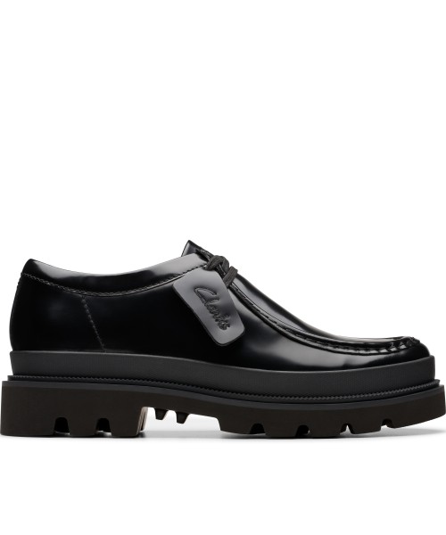 Clarks - Badell Seam Black Hi Shine Leather