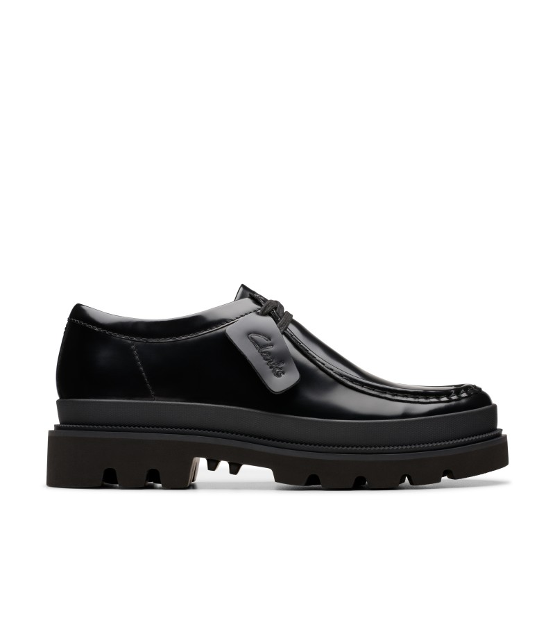 Clarks - Badell Seam Black Hi Shine Leather