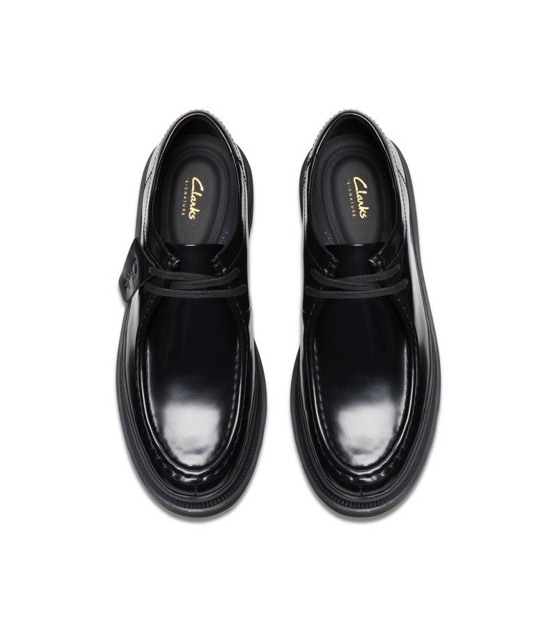Clarks - Badell Seam Black Hi Shine Leather